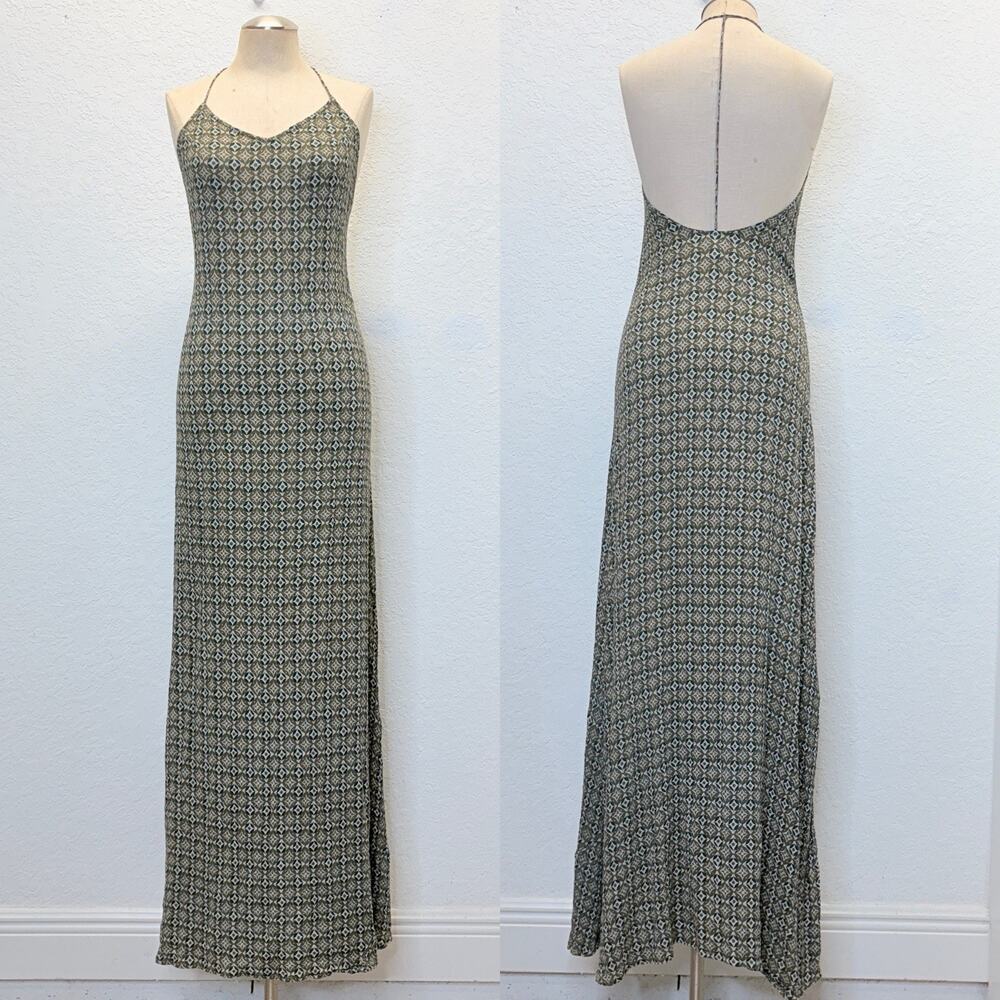 Swell Maxi Dress T-strap Back, open back, Size M, Rayon, bohemian, chic, flowy